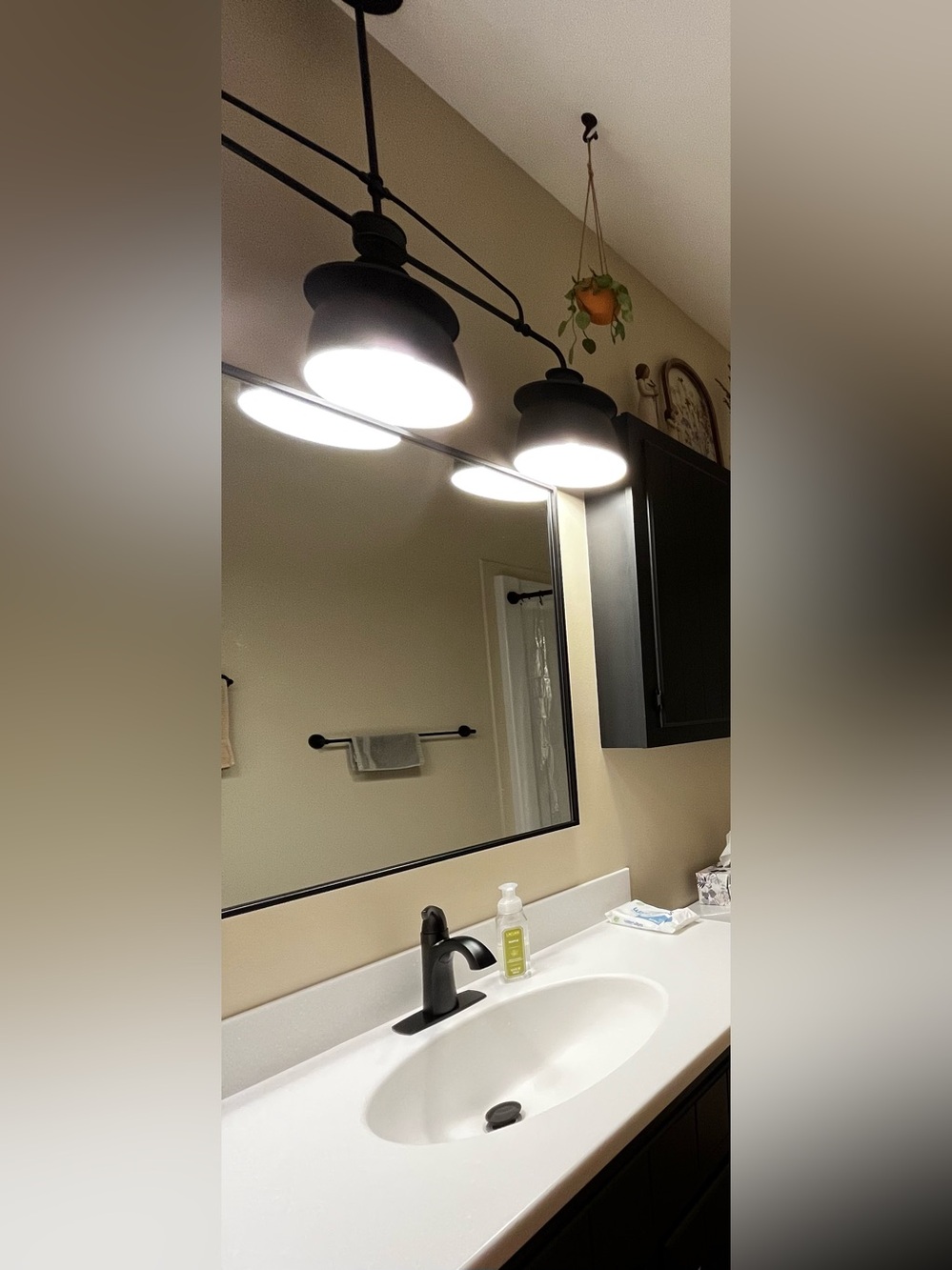 Matte Black Bathroom Vanity Light SHADES ONLY (SET OF 3)